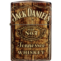 Zippo Windproof Lighter - Wood-Toned Backdrop Jack Daniel's Logo 540 Color | 46278 ,