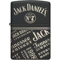 Zippo Windproof Lighter - Jack Daniel's No. 7 Design Classic Black Matte | 46279 ,