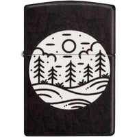 Zippo Windproof Lighter - Moonlit Field Design in Glow-in-the-Dark Finish | 46287 ,
