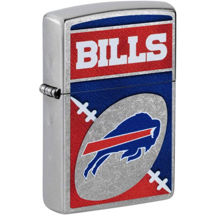 Zippo Windproof Lighter - NFL Buffalo Bills Logo Design Street Chrome Finish | 46438 ,
