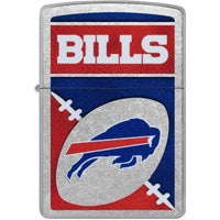 Zippo Windproof Lighter - NFL Buffalo Bills Logo Design Street Chrome Finish | 46438 ,