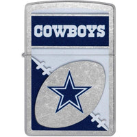 Zippo Windproof Lighter - NFL Dallas Cowboys Design Street Chrome Finish | 46443 ,