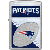 Zippo Windproof Lighter - NFL New England Patriots Design Street Chrome Finish | 46456 ,