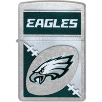 Zippo Windproof Lighter - NFL Philadelphia Eagles Logo Street Chrome Finish | 46460 ,