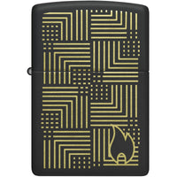 Zippo Windproof Lighter - Zippo Reflection Design Classic Black Matte Finish | 46478 ,