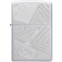 Zippo Windproof Lighter - Auto Engraved Which Way Design Classic Satin Chrome | 46481 ,