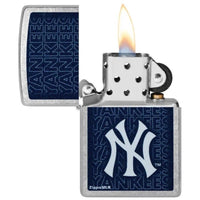 Zippo Windproof Lighter - MLB New York Yankees Logo Street Chrome Finish | 46548 ,