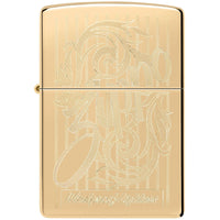 Zippo Windproof Lighter - Swirling Filigree Design Classic High Polish Brass | 46568 ,