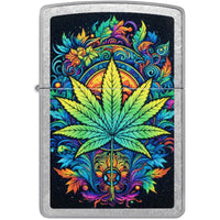Zippo Windproof Lighter - Captivating Cannabis Design Intricate Multi Color | 46575 ,
