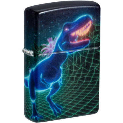 Zippo Windproof Lighter - Cyber Dino Design Glow-in-the-Dark 540 Color Finish| 46701 ,