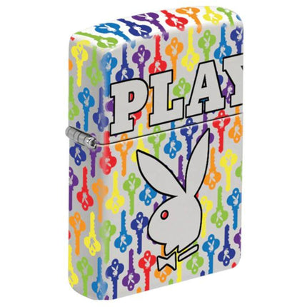 Zippo Windproof Pocket Lighter - Playboy Glow In The Dark White Matte Finish | 46730 ,