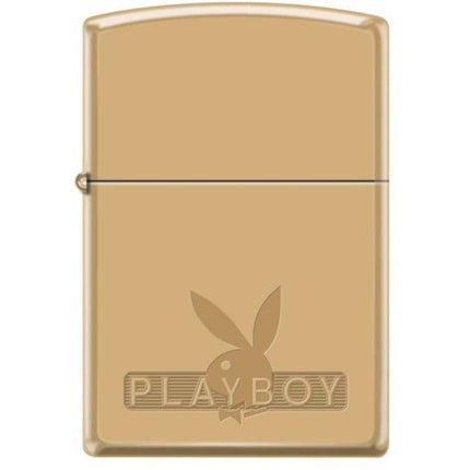 Zippo Windproof Pocket Lighter - Playboy Motif High Polish Brass Gold Finish| 46731 ,