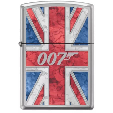 Zippo Windproof Pocket Lighter - James Bond 007 Design Red white Blue Finish | 46735 ,