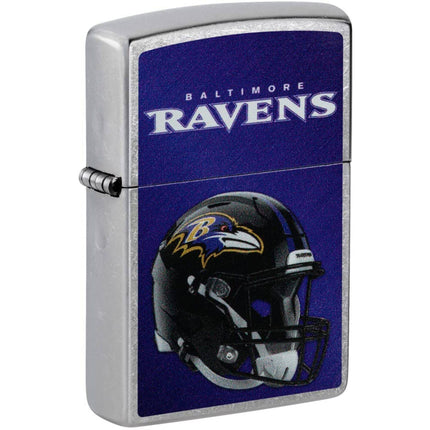 Zippo Windproof Pocket Lighter - NFL Baltimore Ravens Helmet Street Chrome | 48420 ,