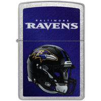 Zippo Windproof Pocket Lighter - NFL Baltimore Ravens Helmet Street Chrome | 48420 ,