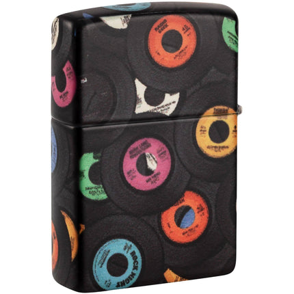 Zippo Windproof Pocket Lighter - Records Design Metal Multi Color Finish | 48770 ,