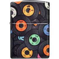 Zippo Windproof Pocket Lighter - Records Design Metal Multi Color Finish | 48770 ,