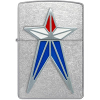 Zippo Windproof Pocket Lighter - Red, White and Blue Star Street Chrome Finish | 48903 ,