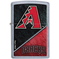 Zippo Windproof Pocket Lighter MLB Arizona Diamondbacks Silver Chrome Finish 49722 ,