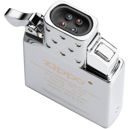 Zippo Lighter Insert - Chrome Double Arc Rechargeable with Two Plasma Beams | 65852 ,