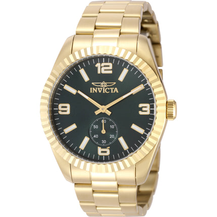 Invicta Men's Watch - Specialty Quartz Green Dial Yellow Gold Steel Bracelet | 49390 ,