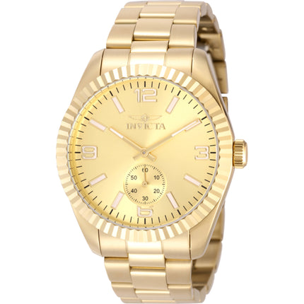 Invicta Men's Watch - Specialty Quartz Gold Dial Yellow Gold Steel Bracelet | 49391 ,