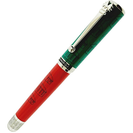 Montegrappa Fountain Pen - Monopoly Players Landlord Red and Green Fine | ISMXO2EE ,