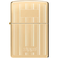 Zippo Windproof Pocket Lighter - Sophistiated Pinstripes High Polish Brass | 46011 ,