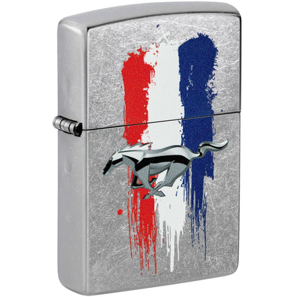 Zippo Windproof Lighter - Ford Mustang Logo in Classic Street Chrome Finish | 46221 ,