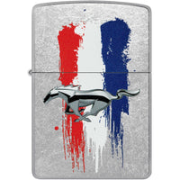 Zippo Windproof Lighter - Ford Mustang Logo in Classic Street Chrome Finish | 46221 ,