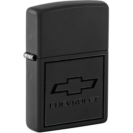 Zippo Windproof Lighter - Chevrolet Bowtie Logo Classic Black Matte Finish | 46228 ,