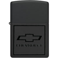 Zippo Windproof Lighter - Chevrolet Bowtie Logo Classic Black Matte Finish | 46228 ,