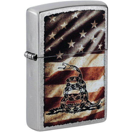Zippo Windproof Lighter - Dont Tread on Me Color Image Design Street Chrome | 46417 ,