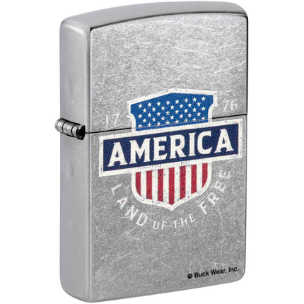 Zippo Windproof Lighter - Buck Wear in Color Image Design Street Chrome Finish | 48938 ,