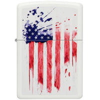 Zippo Windproof Lighter - US Flag Design in Color Image Process White Matte | 49783 ,