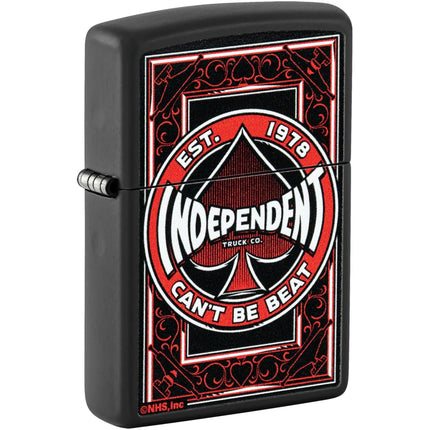 Zippo Windproof Pocket Lighter - Independent Truck Design Black Matte Finish | 46308 ,