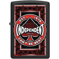 Zippo Windproof Pocket Lighter - Independent Truck Design Black Matte Finish | 46308 ,