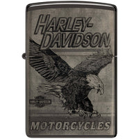 Zippo Windproof Lighter - Harley-Davidson Vintage Eagle High Polish Black | 48360 ,