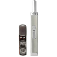 Zippo Candle Lighter - Mini MPL Brushed Chrome with 18 ml Butane Canister | 121479 ,