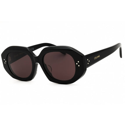 Celine Women's Sunglasses - Shiny Black Acetate Full Rim Oval Frame | CL40319F 01Y ,