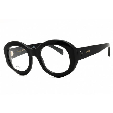 Celine Women's Eyeglasses - Shiny Black Acetate Full Rim Oval Frame | CL50149I 001 ,