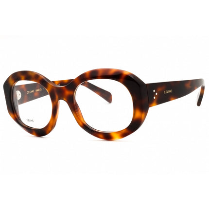 Celine Women's Eyeglasses - Blonde Havana Acetate Full Rim Oval Frame | CL50149I 053 ,