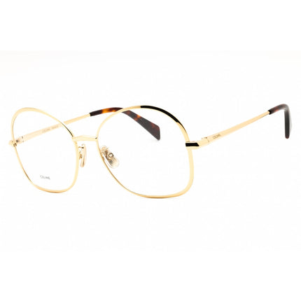 Celine Women's Eyeglasses - Shiny Endura Gold Metal Full Rim Round | CL50152U 030 ,