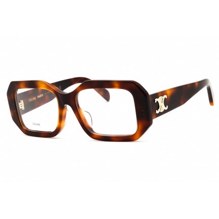 Celine Women's Eyeglasses - Blonde Havana Acetate Full Rim Square Frame | CL50155F 053 ,