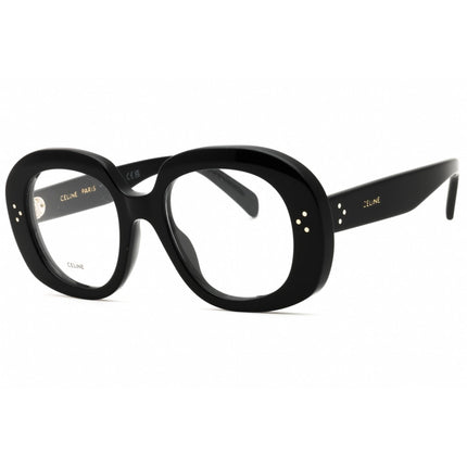 Celine Women's Eyeglasses - Shiny Black Acetate Full Rim Oval Frame | CL50162I 001 ,