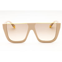 Fendi Women's Sunglasses - Shiny Beige Acetate Half Rim Square Frame | FE40136I 57F ,