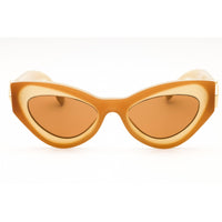 Fendi Women's Sunglasses - Shiny Beige Acetate Full Rim Cat Eye Frame | FE40146I 57E ,
