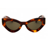 Fendi Women's Sunglasses - Blonde Havana Acetate Full Rim Cat Eye Frame | FE40146I 53N ,