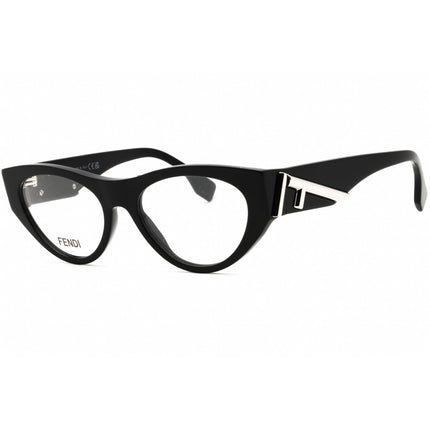 Fendi Women's Eyeglasses - Shiny Black Acetate Full Rim Cat Eye Frame | FE50092I 001 ,