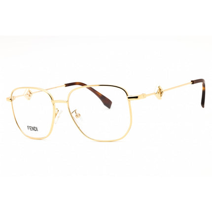 Fendi Unisex Eyeglasses - Shiny Endura Gold Metal Full Rim Irregular | FE50111F 030 ,